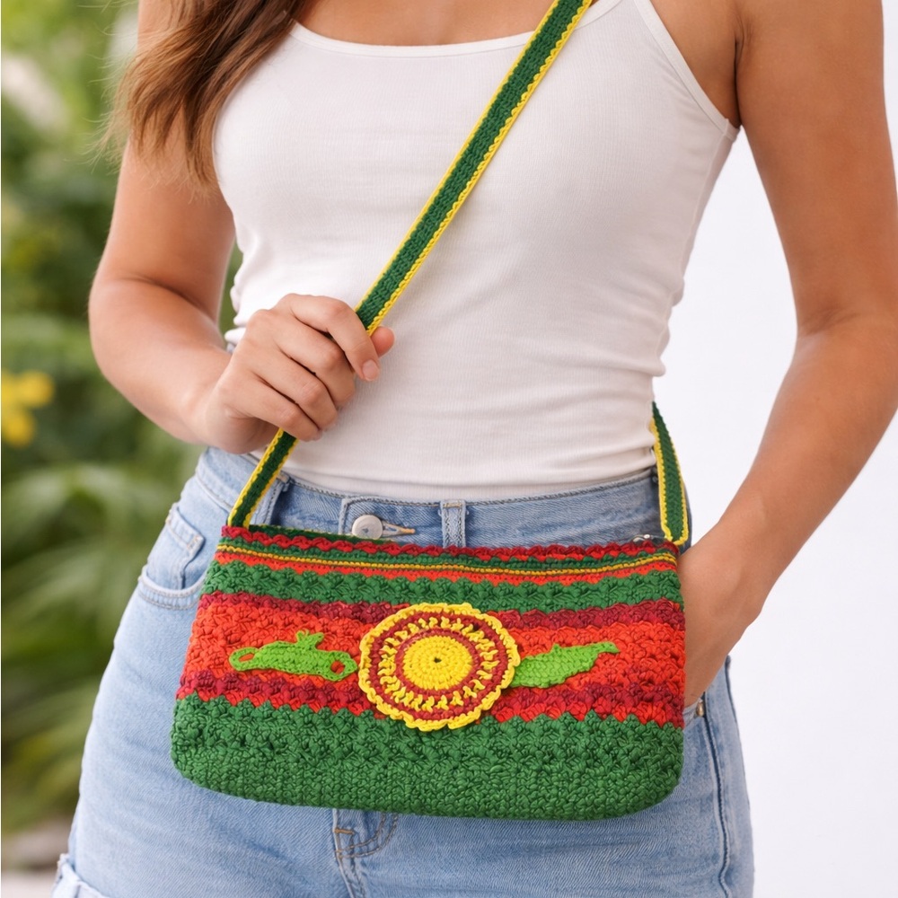Handcrafted Crochet Crossbody Bag